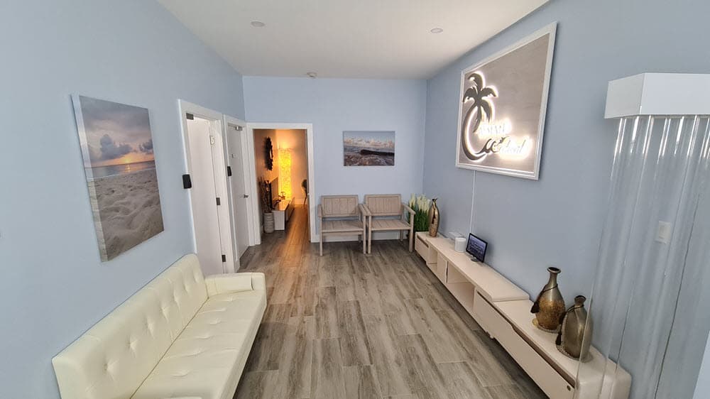 Private dressing room at Cayman Medical