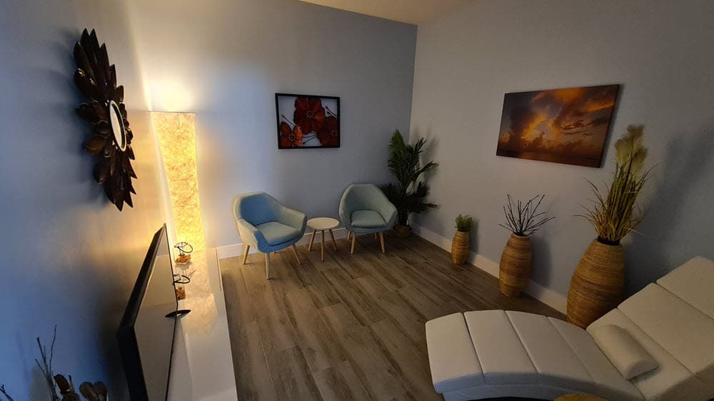 Dressing room interior at Cayman Medical