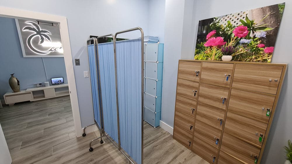 Patient examination room at Cayman Medical