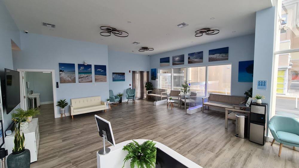 Reception and lobby at Cayman Medical