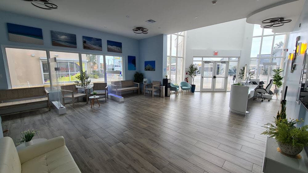 Clinic lobby interior at Cayman Medical