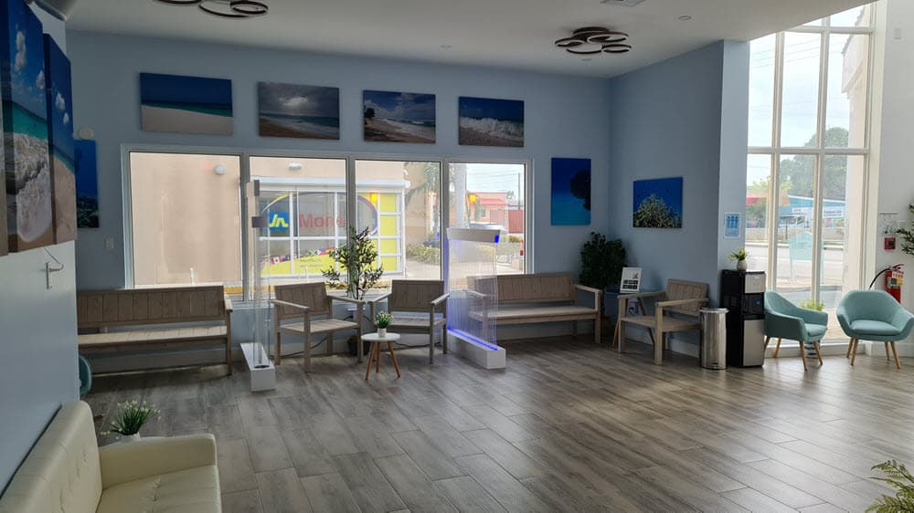 Waiting area at Cayman Medical