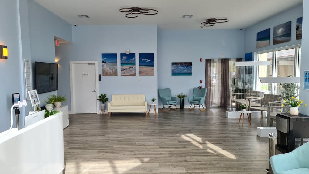 Cayman Medical lobby seating area