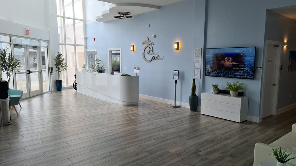 Front desk area at Cayman Medical