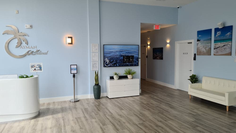 Corridor artwork at Cayman Medical