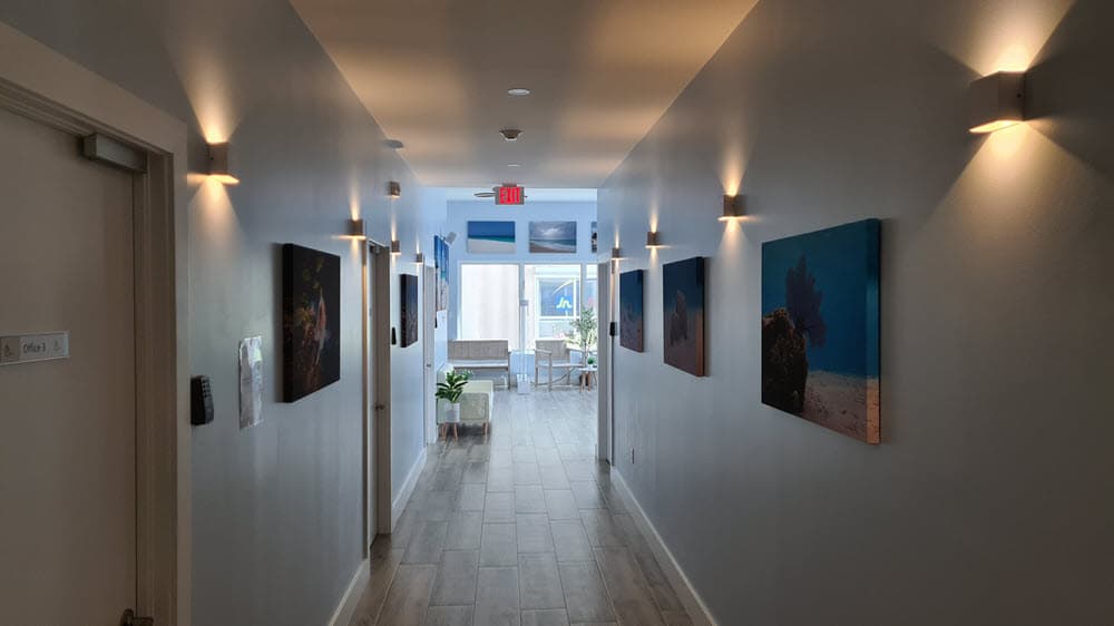 Hallway view at Cayman Medical