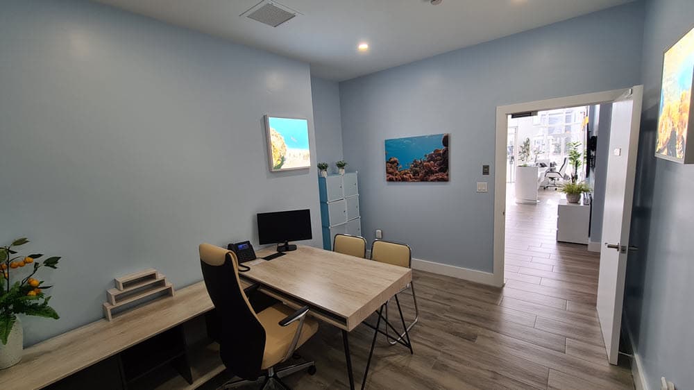 Lounge seating at Cayman Medical