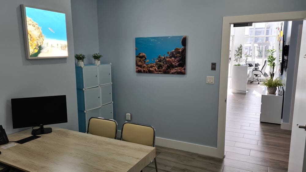 Private relaxation space at Cayman Medical