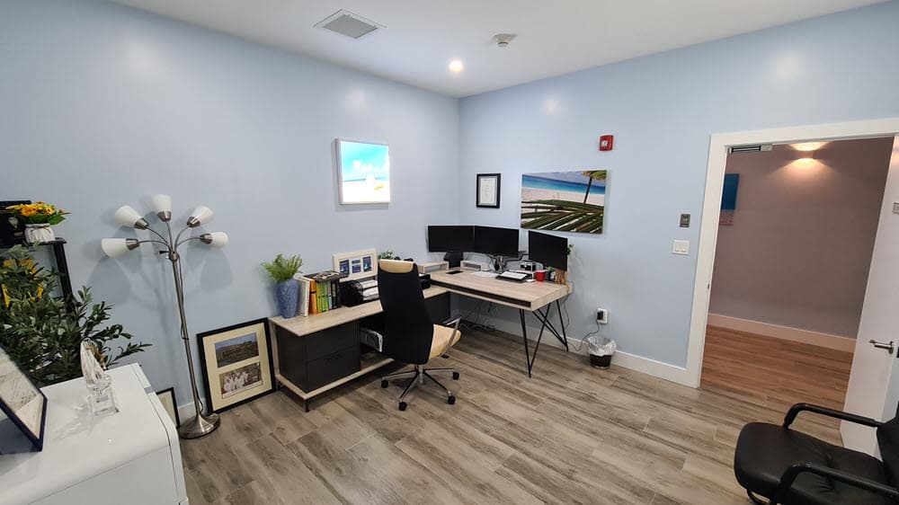 Lounge space at Cayman Medical