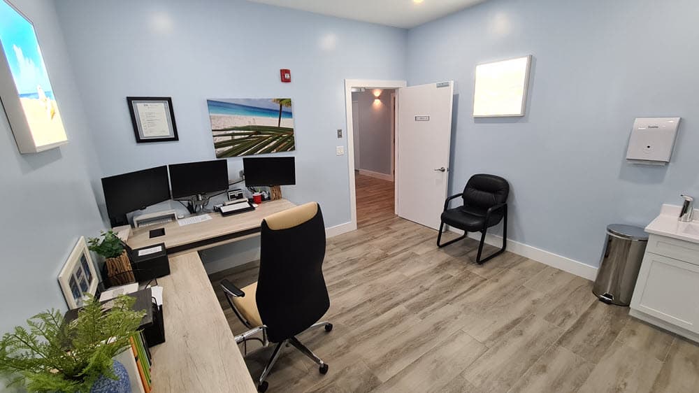 Patient lounge room at Cayman Medical