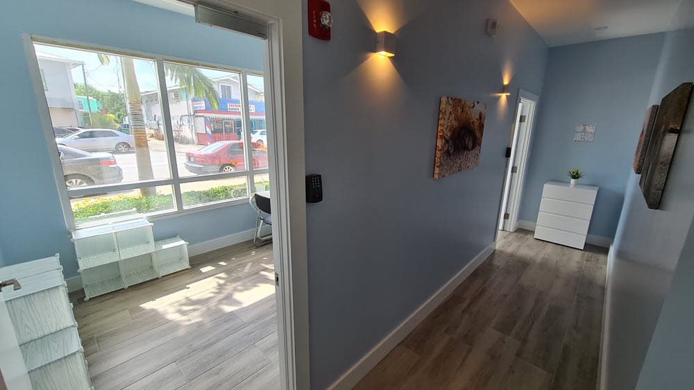 Lounge seating area at Cayman Medical