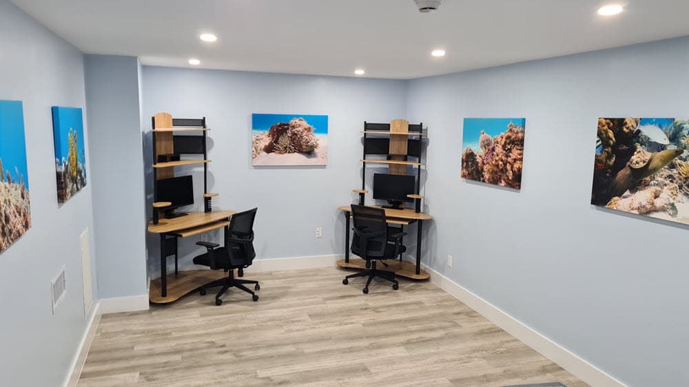 Private lounge interior at Cayman Medical