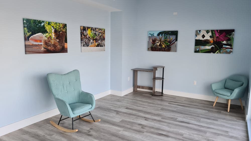 Private patient lounge space at Cayman Medical