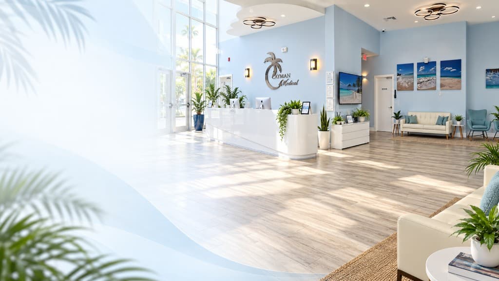 Cayman Medical boutique clinic reception and lobby in Grand Cayman
