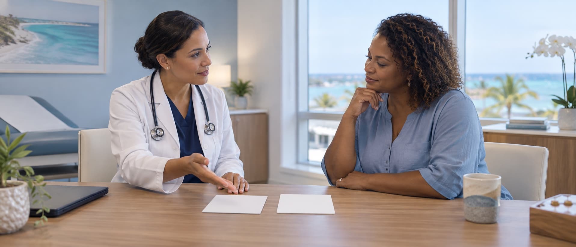 Doctor discussing treatment options with a patient