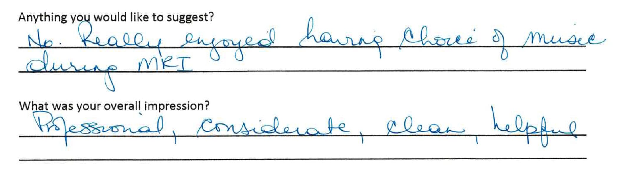 Handwritten Cayman Medical patient review 5 of 15